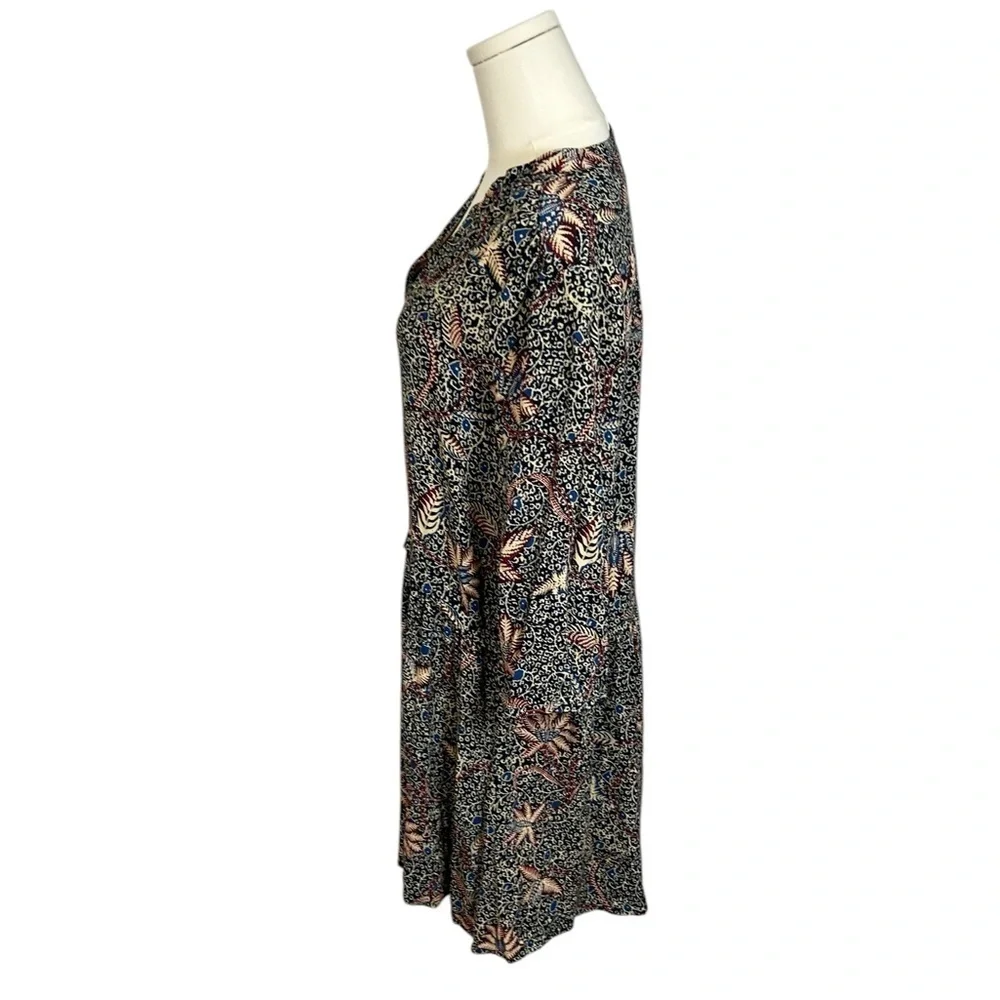 Ba&Sh Long Sleeve Multi Color Floral Mini Shirt Dress Size Medium